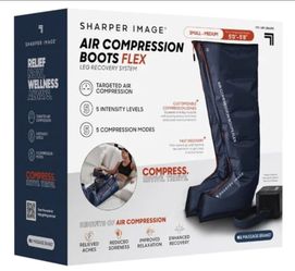 Sharper Image Air Compression Boots Flex Leg Recovery System, Small/Medium Massage