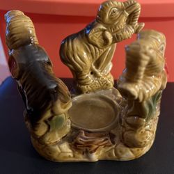 3 Elephants Votive Candle Holder 