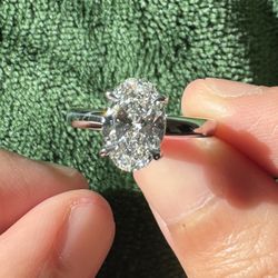 1.62 Carat Oval Solitaire Ring 
