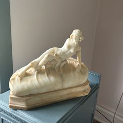 Vintage Marble Light Nude Sculpture