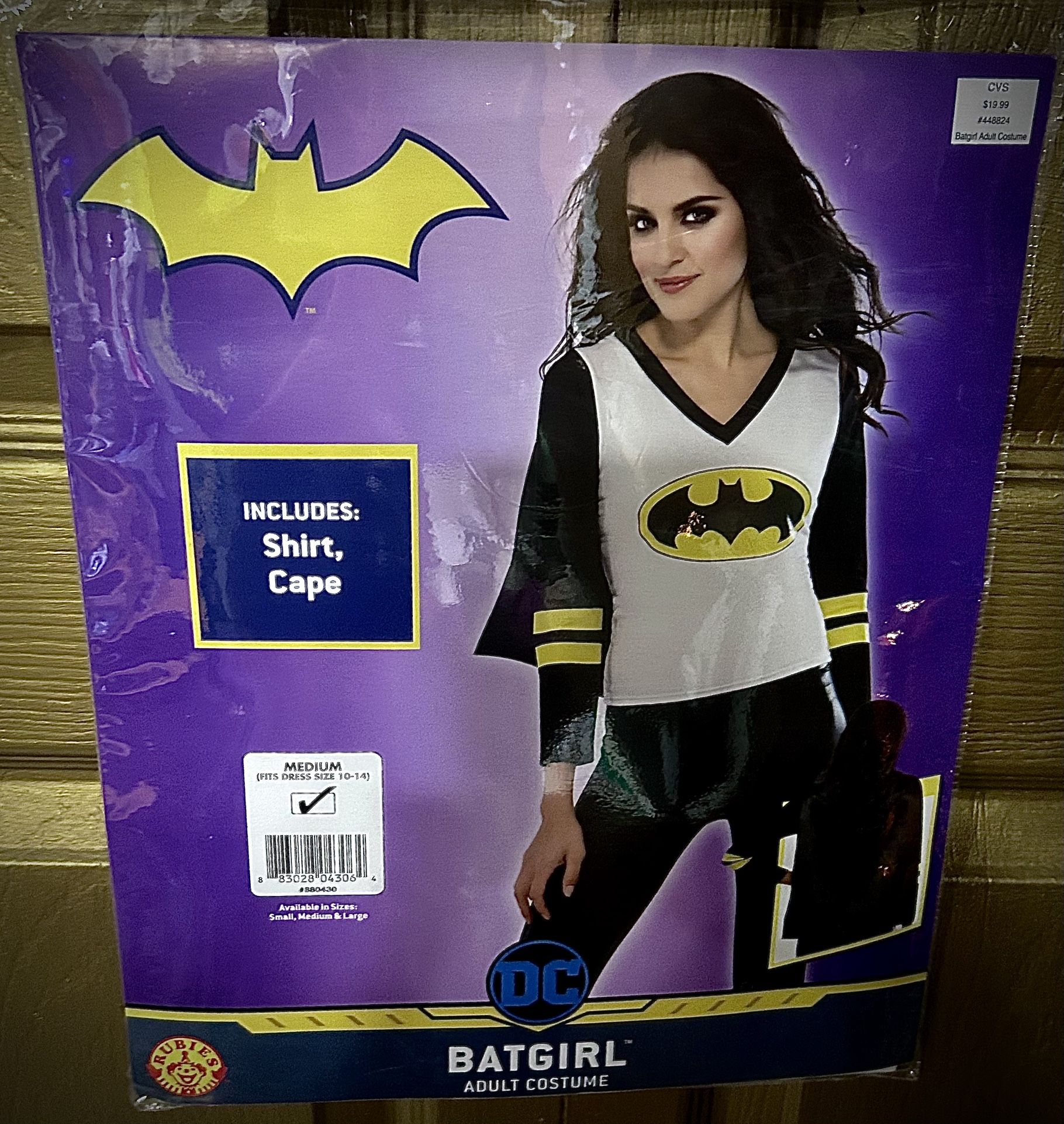 DC Batgirl Adult Halloween Costume, Medium