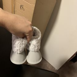 Carters Gray Baby Boots