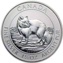 2014 Canada Arctic Fox $8 Coin 1.5 oz 