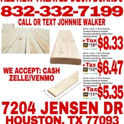 Treated Deck Boards 10FT  12FT  16FT