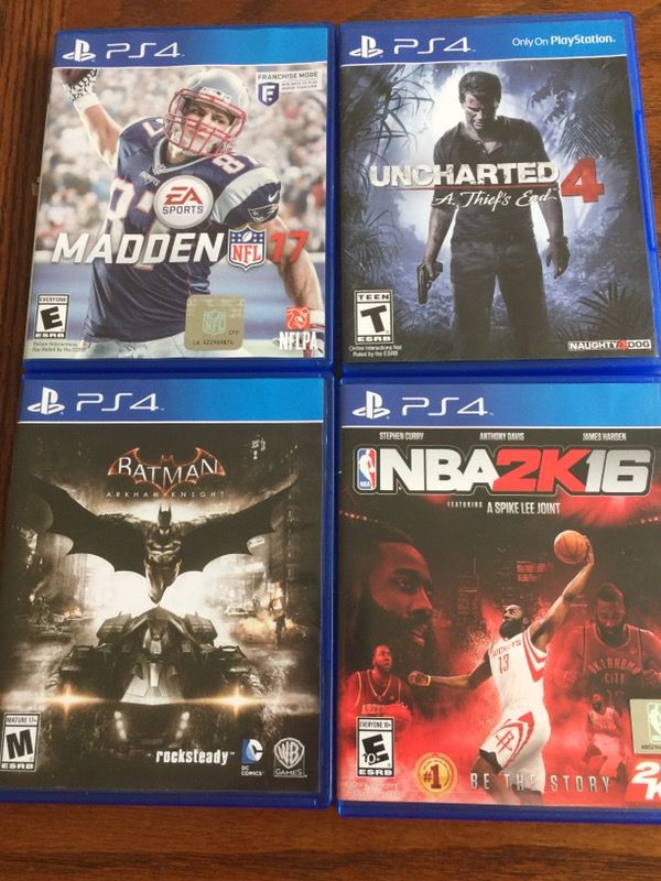 Four Sony PS4 Games