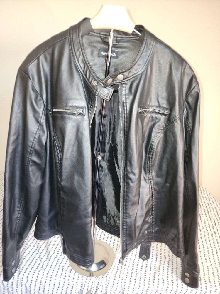 BRAND NEW 3XL WOMEN'S NEW LOOK FAUX LEATHER JACKET