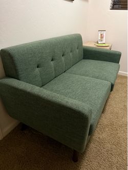 Green sofa
