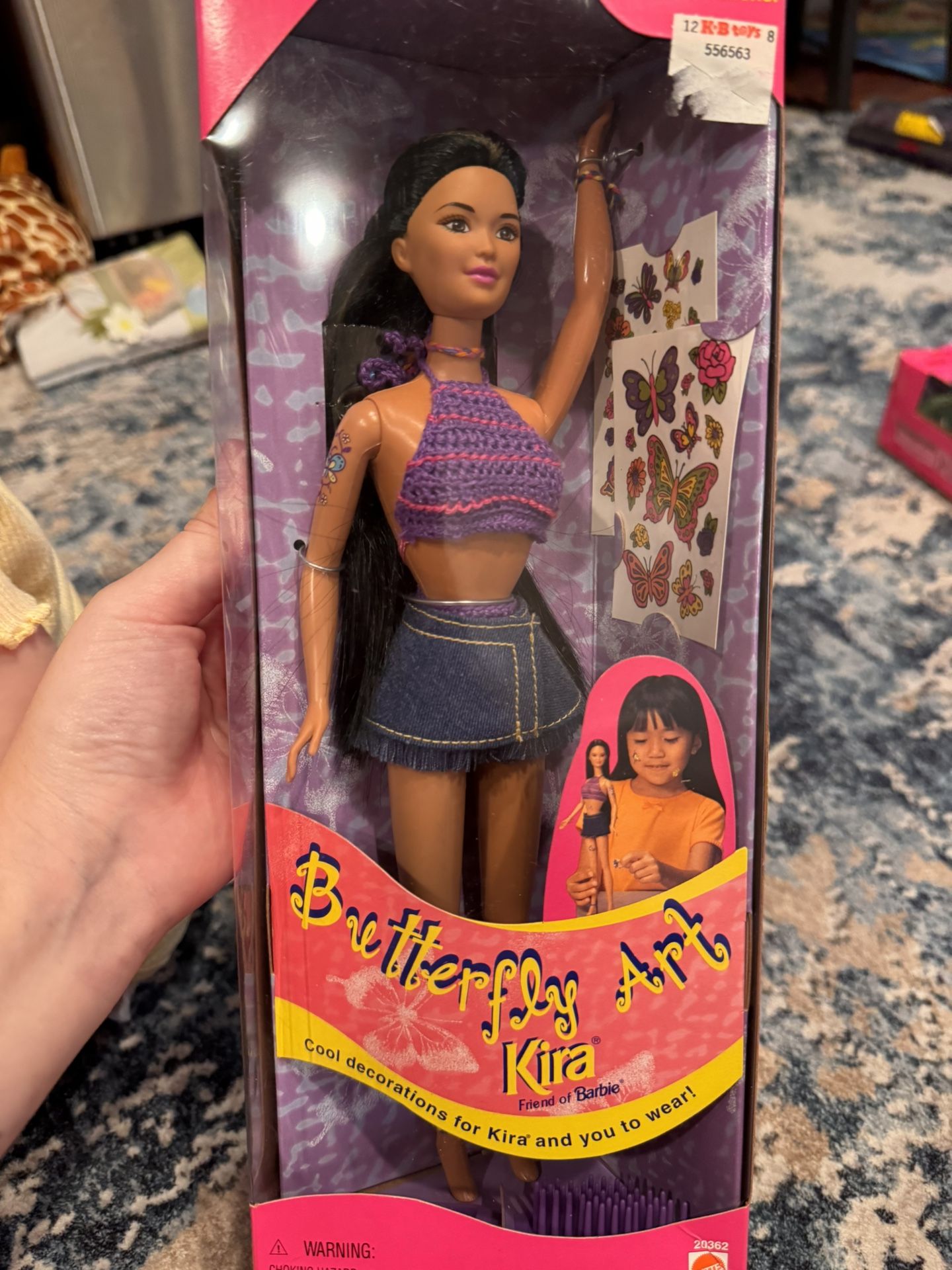 Vintage RARE Barbie Doll Mattel Butterfly Art Tattoo Kira 1998 NEW In Box NRFB
