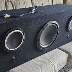 ** JL Audio 2 component woofer and 10" Subwoofers in carpet Enclosures**