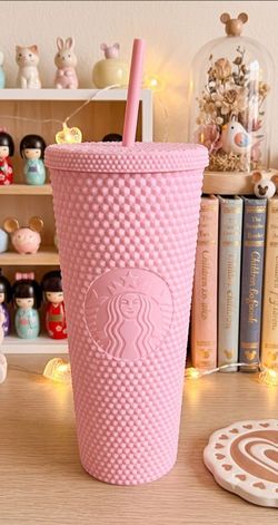 Starbucks Pink Studded Tumbler with Straw