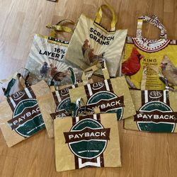 Up cycled Farm Feed Bags For Shopping