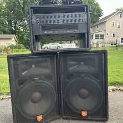 2 JBL JRX 115 Passive Speakers w Crown XLS 402 Amp & dbx 231 31-band Equalizer 