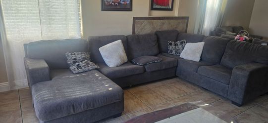 Large dark Grey sectional u shape