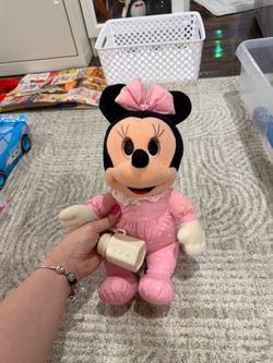Vintage Playskool Disney Babies Baby Minnie Mouse Doll – Bottle & Closing Eyes
