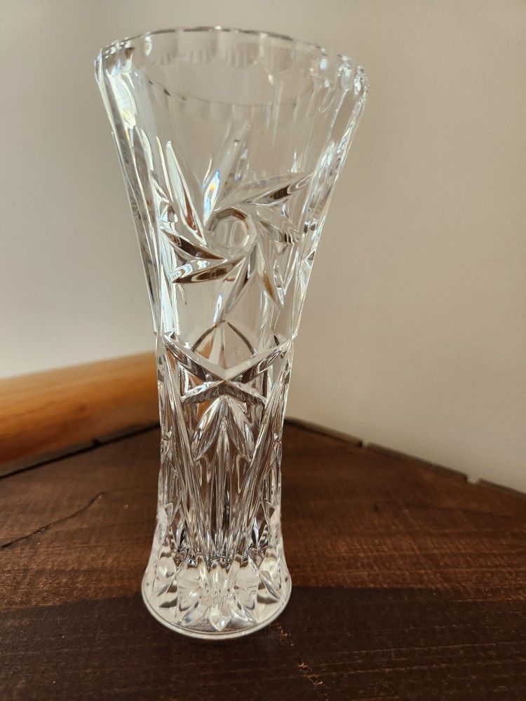 Vintage Crystal Cut Glass Bud Vase