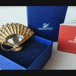 Swarovski Crystal Spanish Fan Brooch