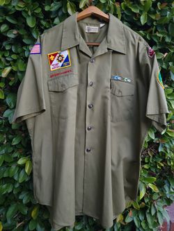 Vintage Boys Scouts Shirt With Patches