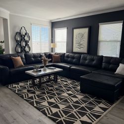 Brand New Large Genuine Leather Sectional 