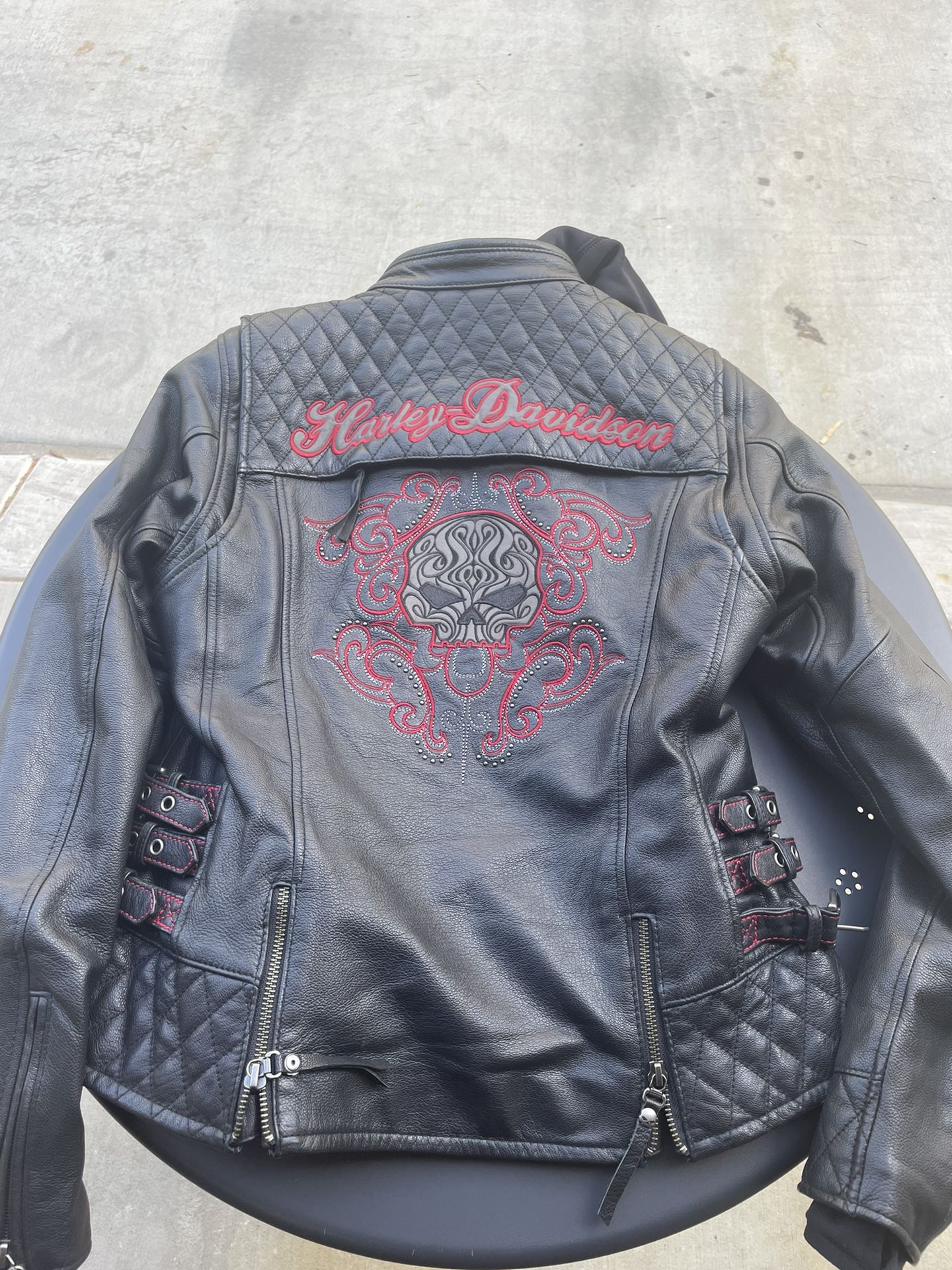 HarleyDavidson Womens Scroll Skull 3in1 Leather Jacket for Sale in