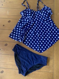 New Womens Tankini Bathing Suit W/built In Bra  S/M