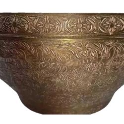 19th Century Urli Brass Basin 9” India