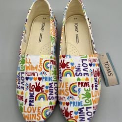 Toms Womens  Pride Rainbow Shoes 9