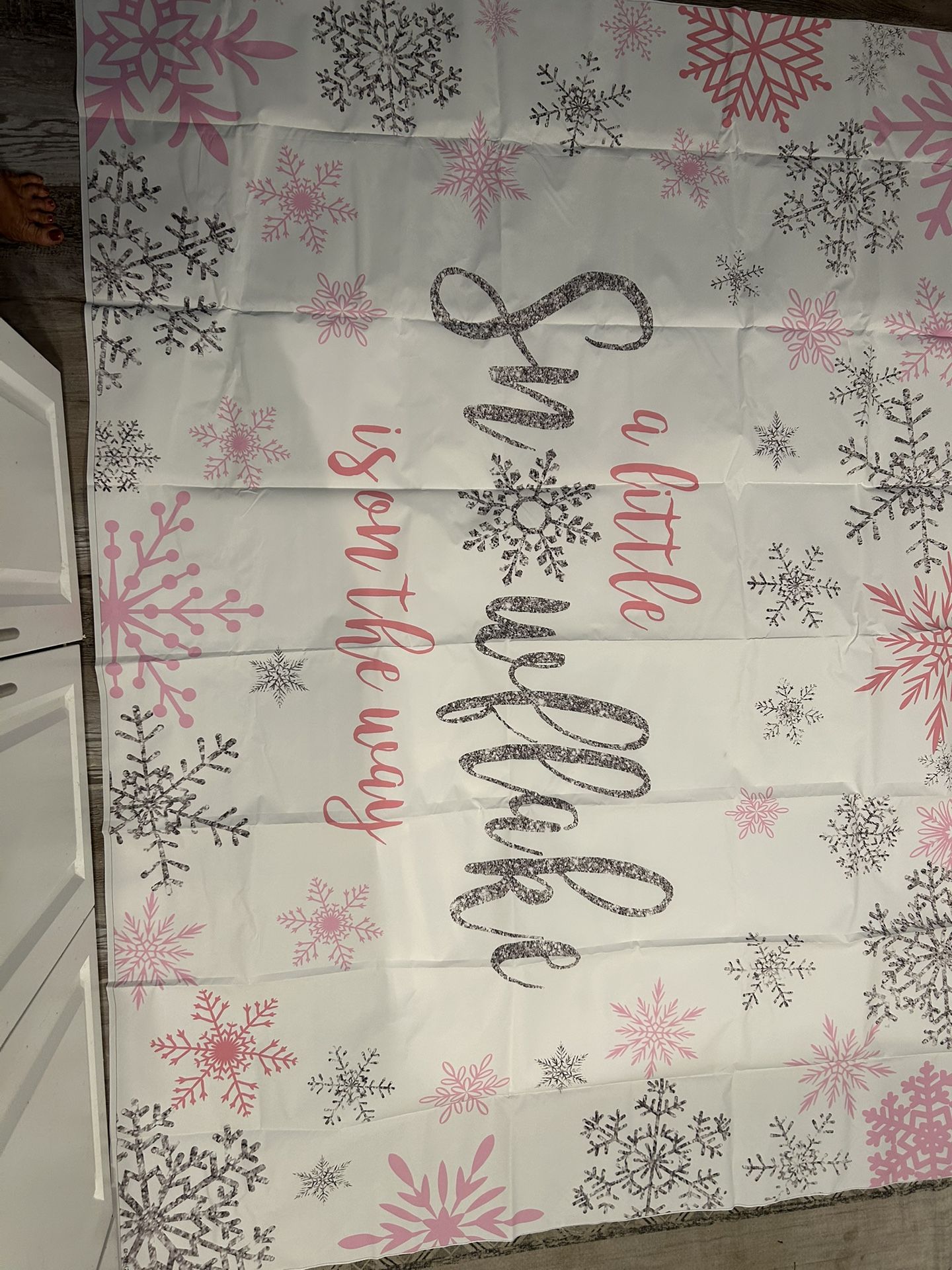 Snowflake Baby Shower Backdrop