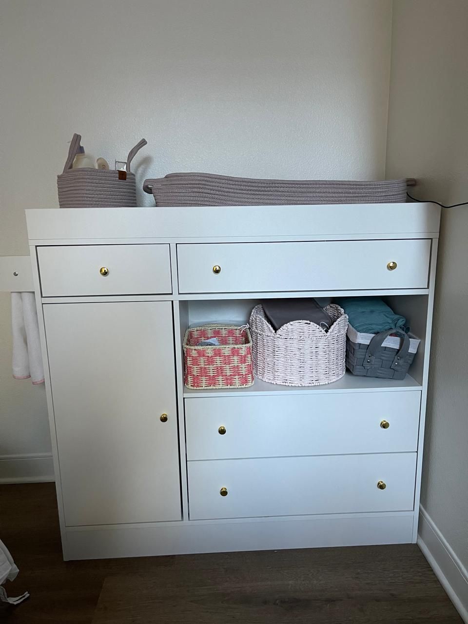 Baby Changing Cabinet + Baskets – Like NEW