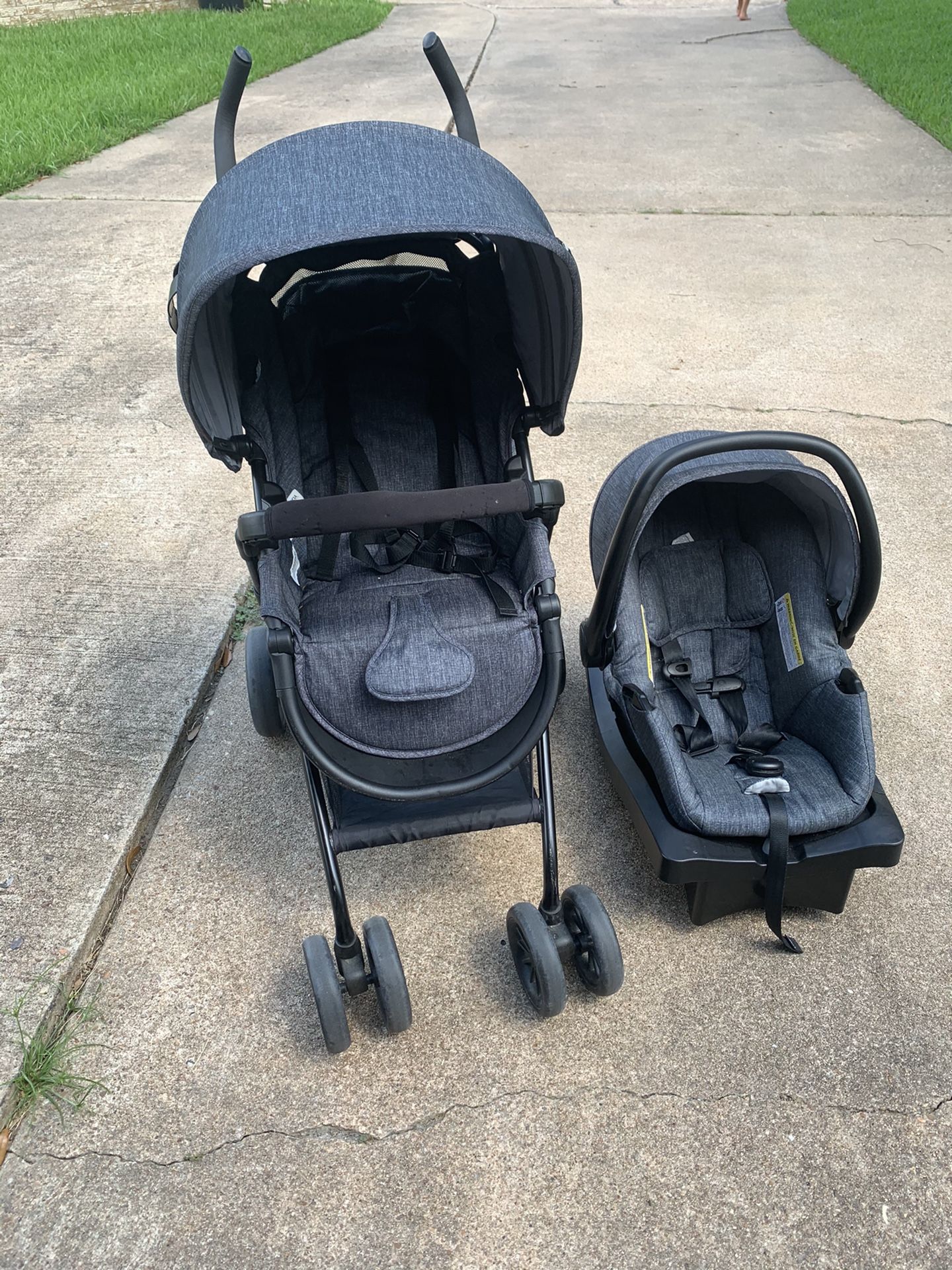 Stroller and car seat with base