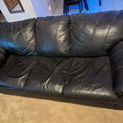 Black Leather Sofa Couch