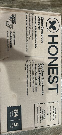 Honest Company Size 5 Diapers 84 Count