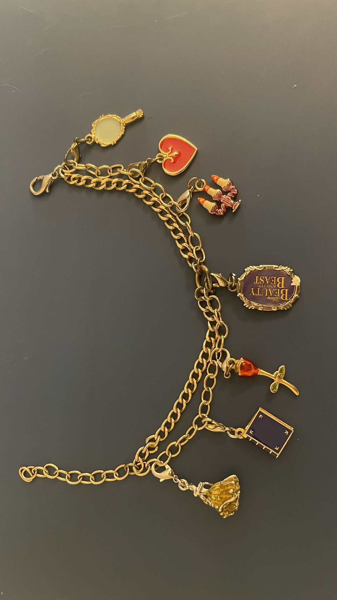 Gorgeous Disney Beauty and the Beast Charm Bracelet