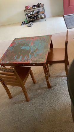 Kids Oak Arts and Crafts Table