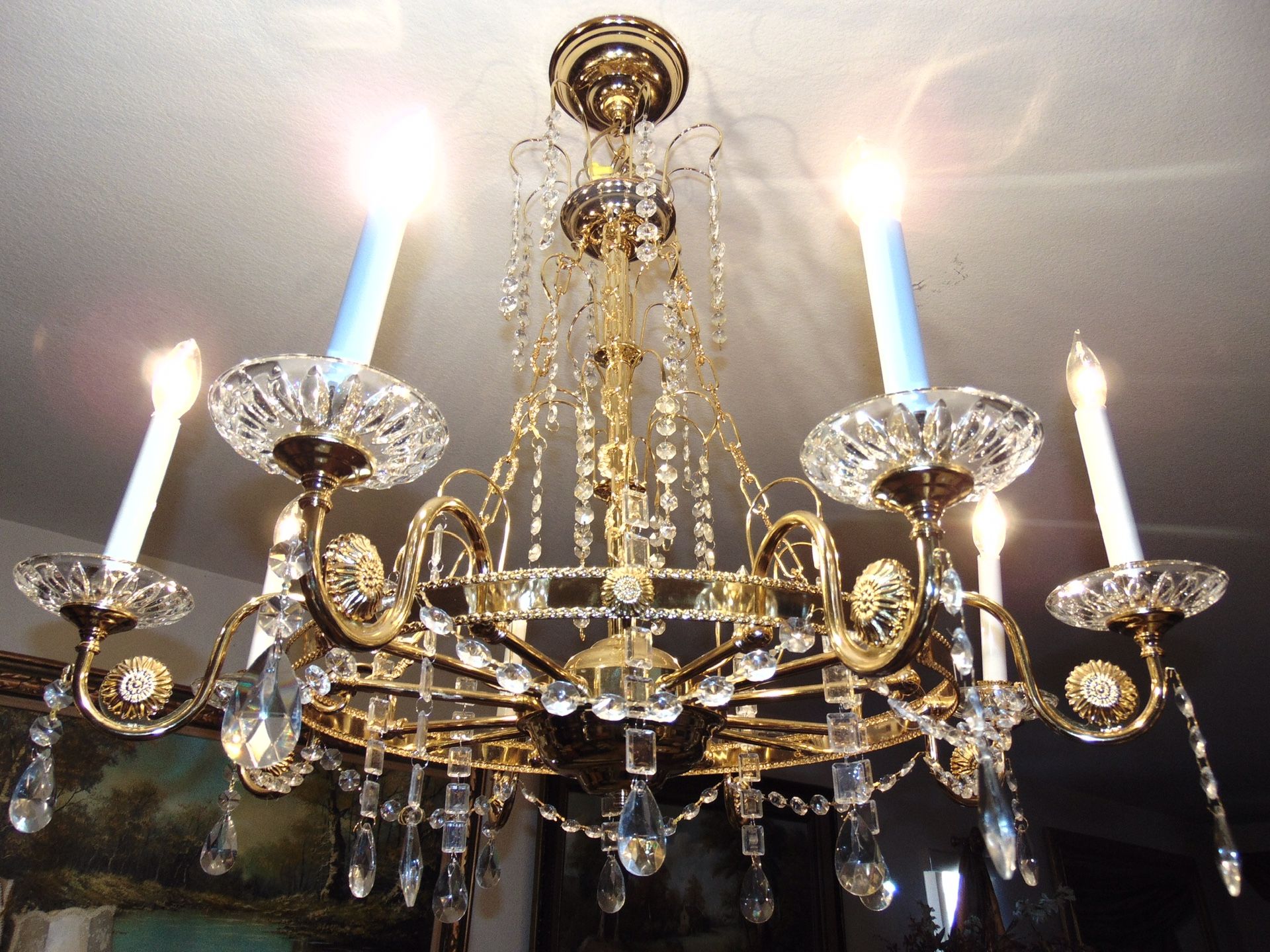 3 ft crystal chandelier