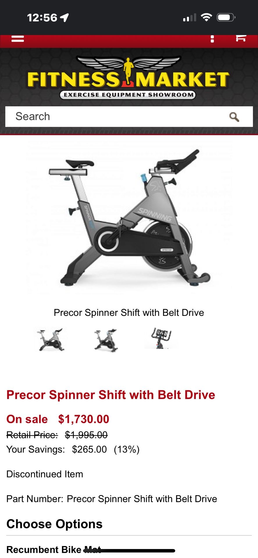 Precor Commercial Spin Bike