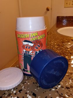 Raggedy ann and andy thermos