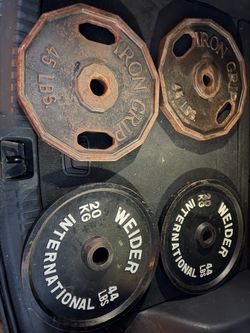 Very nice 45 lb Olympic weight plates.