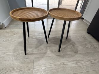 Rattan end tables