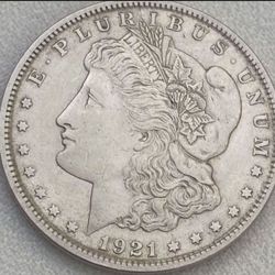 $1 1921 Morgan Dollar, Collectable Coin USA