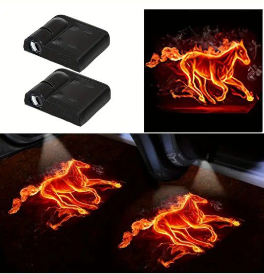 2 New Universal Wireless Mustang Horse Door Projector Lights.  MANY others Available.  SHIPPING AVAILABLE
