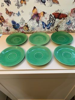 FIESTAWARE Saucers in Early Light Green