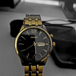 SEIKO Automatic Gold Steel Watch 