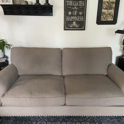 Ash gray Linen Santana couch 