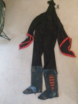 Adult size large black and red Halloween costume