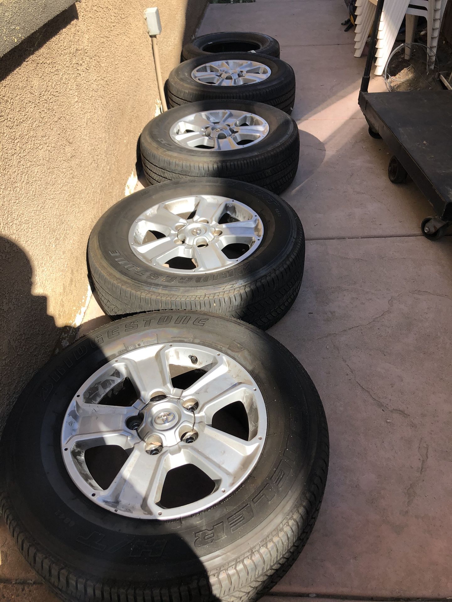Toyota Tundra rims and tires.