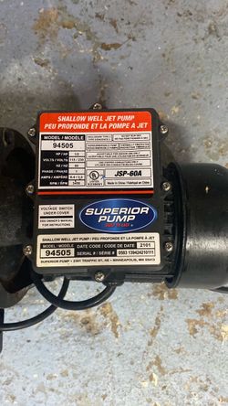 Shallow well jet pump
