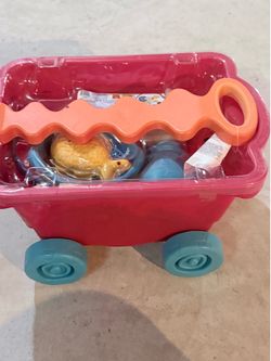 Kids Bath Toy Set with Rolling Cart, Water Toys, Toddler Bath Play