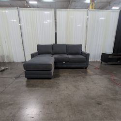 Pacific Furniture Industries Grey L-Shaped Fabric Sectional Couch