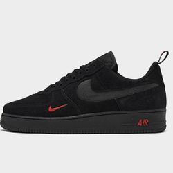 MEN'S NIKE AIR FORCE 1 '07 LV8 SE REFLECTIVE SWOOSH SUEDE CASUAL SHOES  