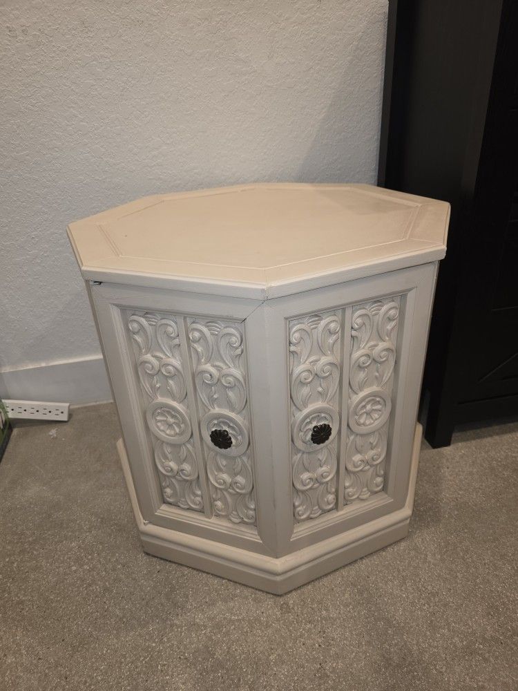 Painted Wood Storage Cabinet Coffee Table